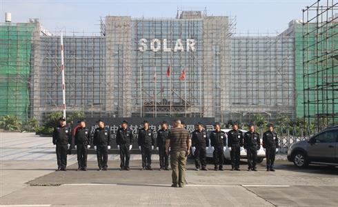 成都中建材舉行保安隊(duì)伍進(jìn)場(chǎng)歡迎儀式